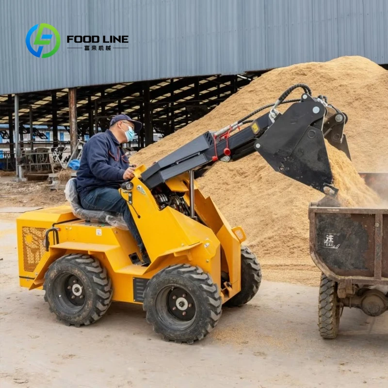 Customized EPA Approved Compact Sit On Wheeled Skid Steer Loader Manure Scraper Bucket For Farm Ranch Cleaning
