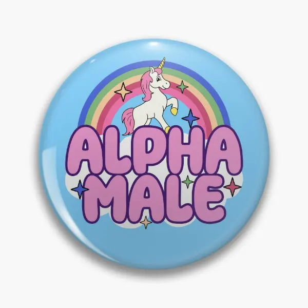 Alpha Male  Soft Button Pin Jewelry Gift Decor Lapel Pin Creative Fashion Metal Cute Funny Clothes Lover Hat Cartoon Badge Women