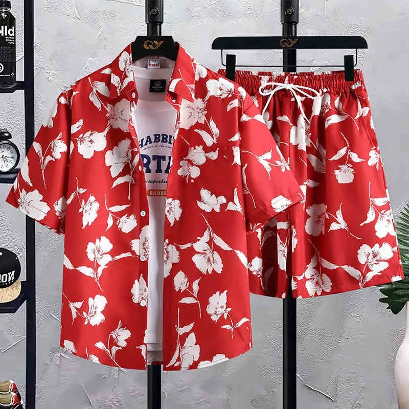 Flowers Hawaiian Shirts Suit 3d Print Men Womens Clothes Summer Beach Short Sleeve Blouse Fashion Streetwear Lapel Camisa Male