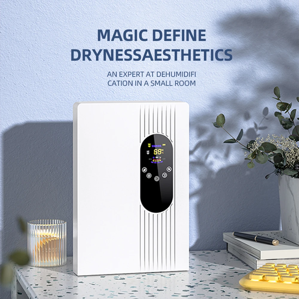 مزيل الرطوبة 2 في 1 24 ساعة توقيت 2 سرعة الرياح قابل للتعديل 2200 مل مزيل الرطوبة الذكي لغرفة المعيشة وغرفة النوم