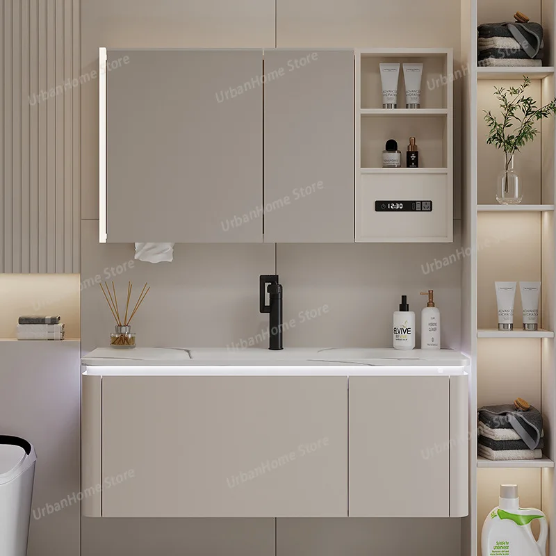 

Household Apartment Bathroom Cabinet Design Modern Shiny Bathroom Cabinet Looking Bathroom Furniture Kylpyhuonekaappi XYYSG