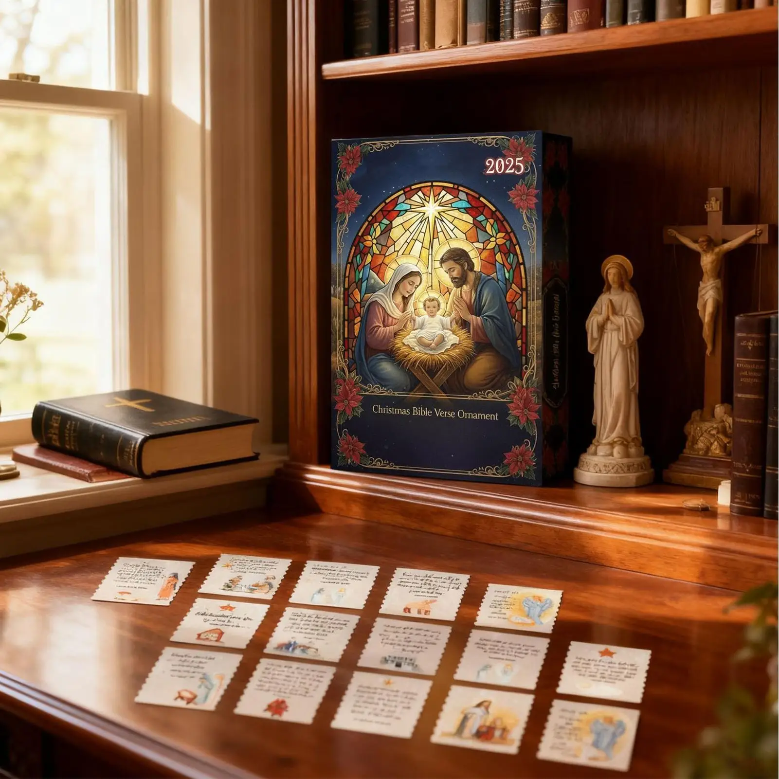 

Рождественский календарь обратного отсчета, стихи, подвеска на Рождество, украшение, 24-дневное рождественское украшение обратного отсчета для праздника, сезона