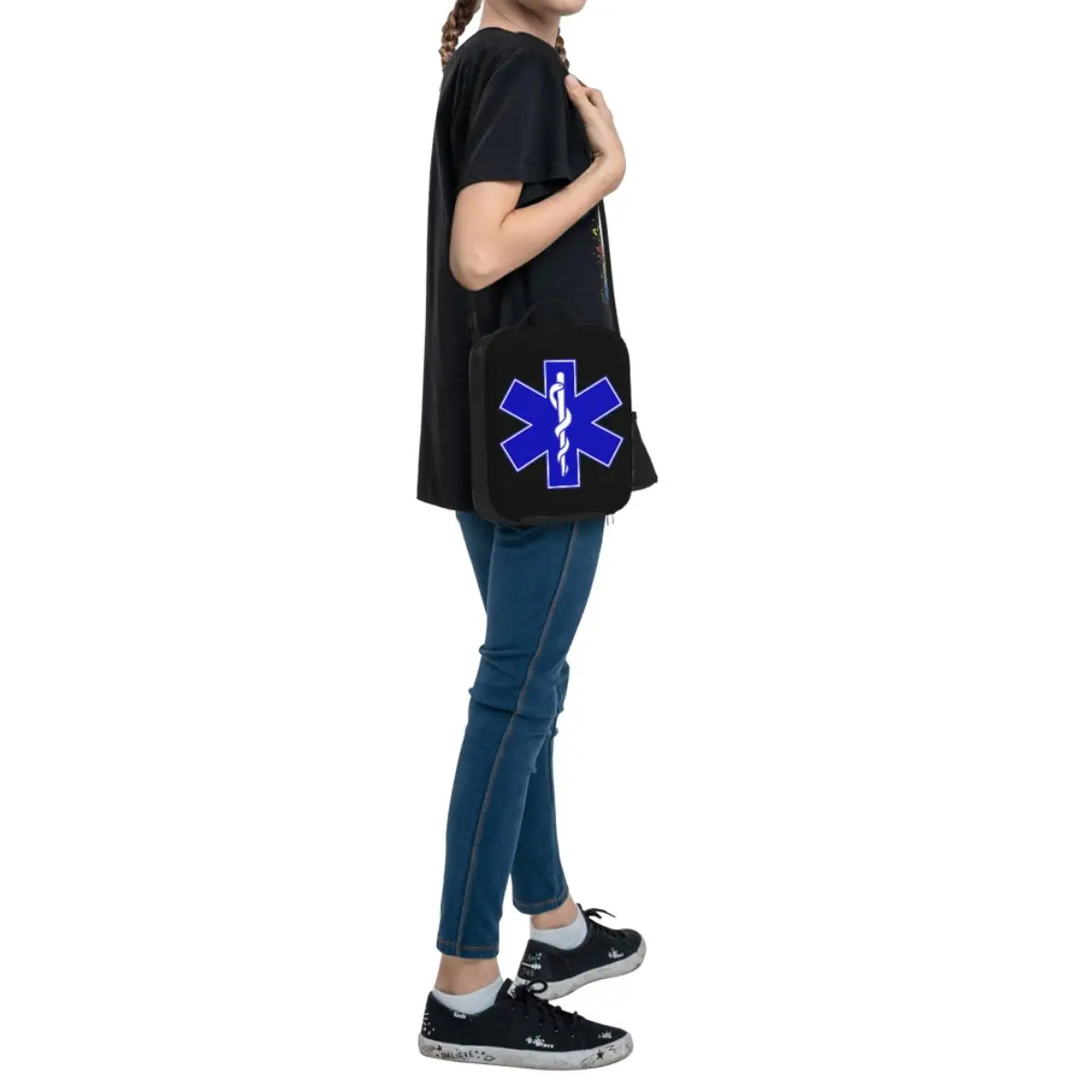 حقيبة غداء معزولة مخصصة من Emt Star Of Life للنساء صندوق بينتو حراري مبرد للمكتب والعمل والمدرسة