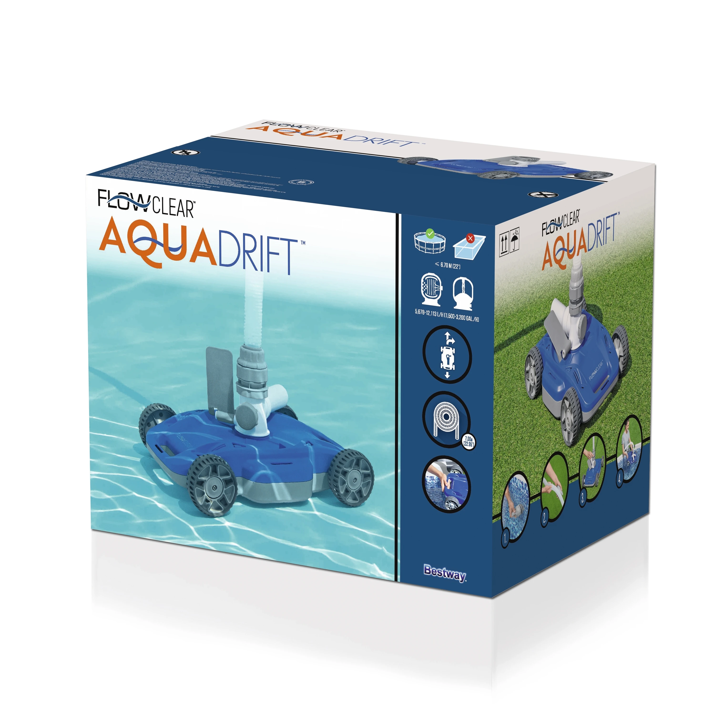 58665 Аксессуары для бассейна Flowclear AquaDrift Автоматический пылесос для бассейна