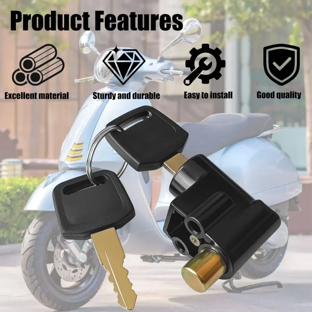 Heavy Duty Anti-Theft Battery Box Lock Weatherproof Durable Ebike Battery Lock with 2 Keys Electric Bike Lock Scooter