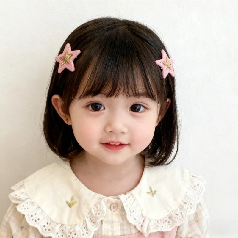 

Усовершенствованная заколка для волос ручной работы с блестками, тканевая заколка для челки, простой и элегантный аксессуар для волос, корейский рождественский стиль, 1 пара