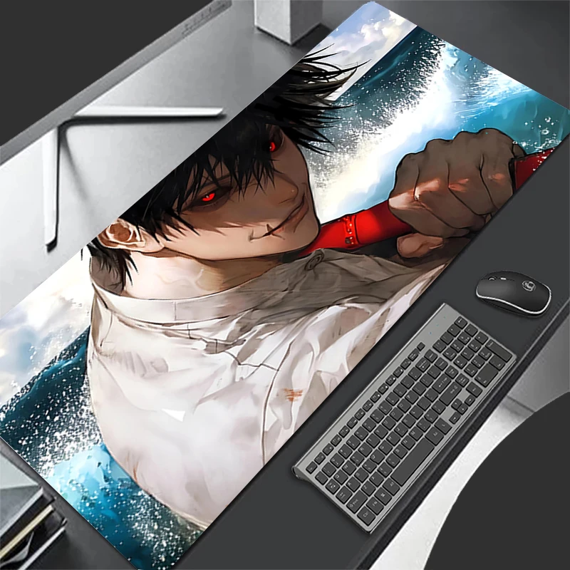 

Large E-sports Mouse Pad jujutsu Kaisen Toji Fushiguro Smooth Flexible Rubber Gamer Computer Keyboard For CSGO Kawaii Mosuepad