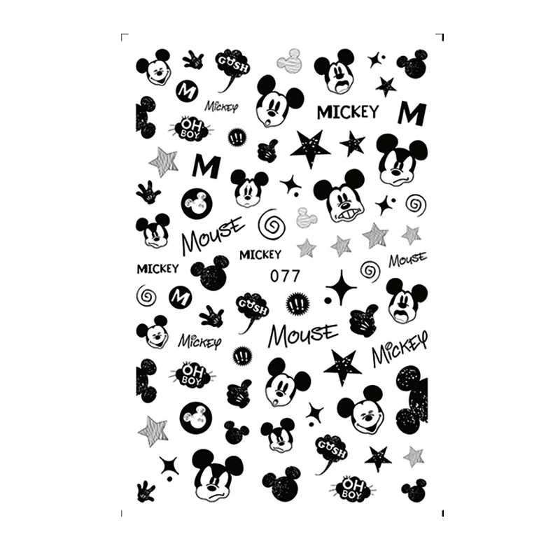 1PCS Disney Cartoon nail Art stickers Donald Duck Mickey Mouse Minnie Mouse nail slider Lion King Nail Design Decorative Decals