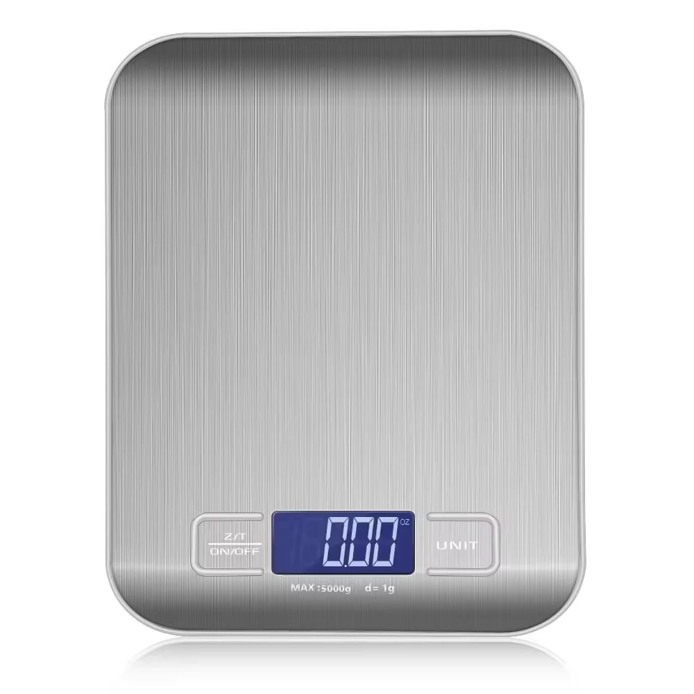 5kg/10kg 1g Portable Kitchen Scale Coffee Electronic Scale Stainless Steel Surface LCD Backlit Kitchen Food Scales Weighing Tool image 2