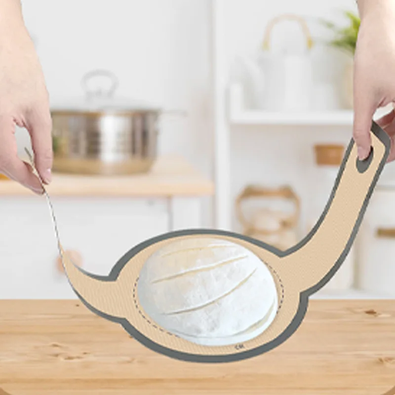 Silicone Bread Sling Mat for Dutch Oven Portable Long Handles Non-Stick Reusable Mat Easy Clean Sourdough Transfer
