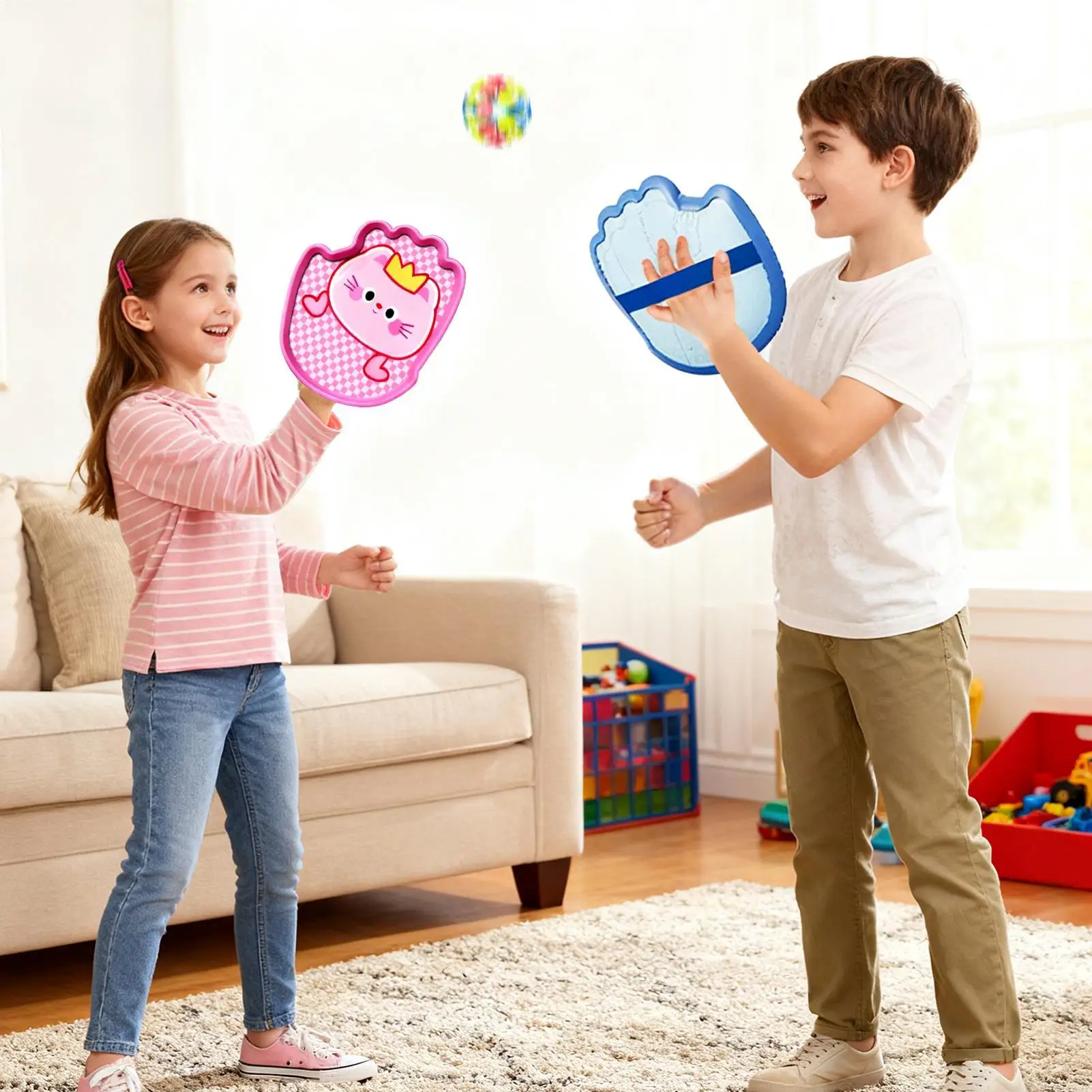 Toss and Catch Ball Game Interactive Toy Toss and Catch Paddle for Indoor Family Outdoor Garden Development Playtime