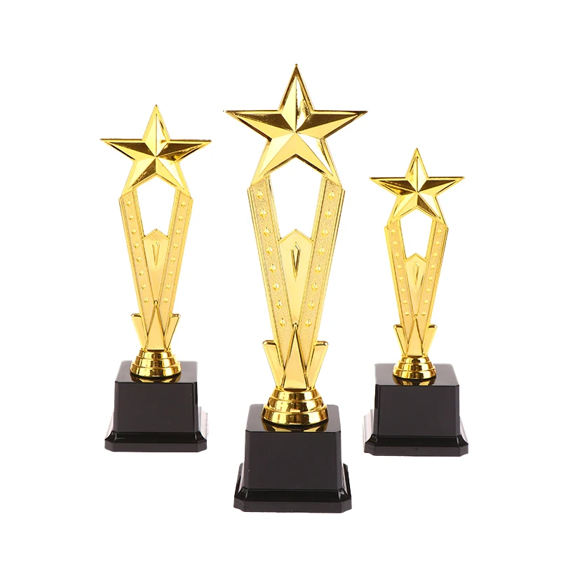 Troféu estrela de plástico para crianças, troféu para competição, recompensa, prêmio, favores de festa, presentes para crianças, 1pc