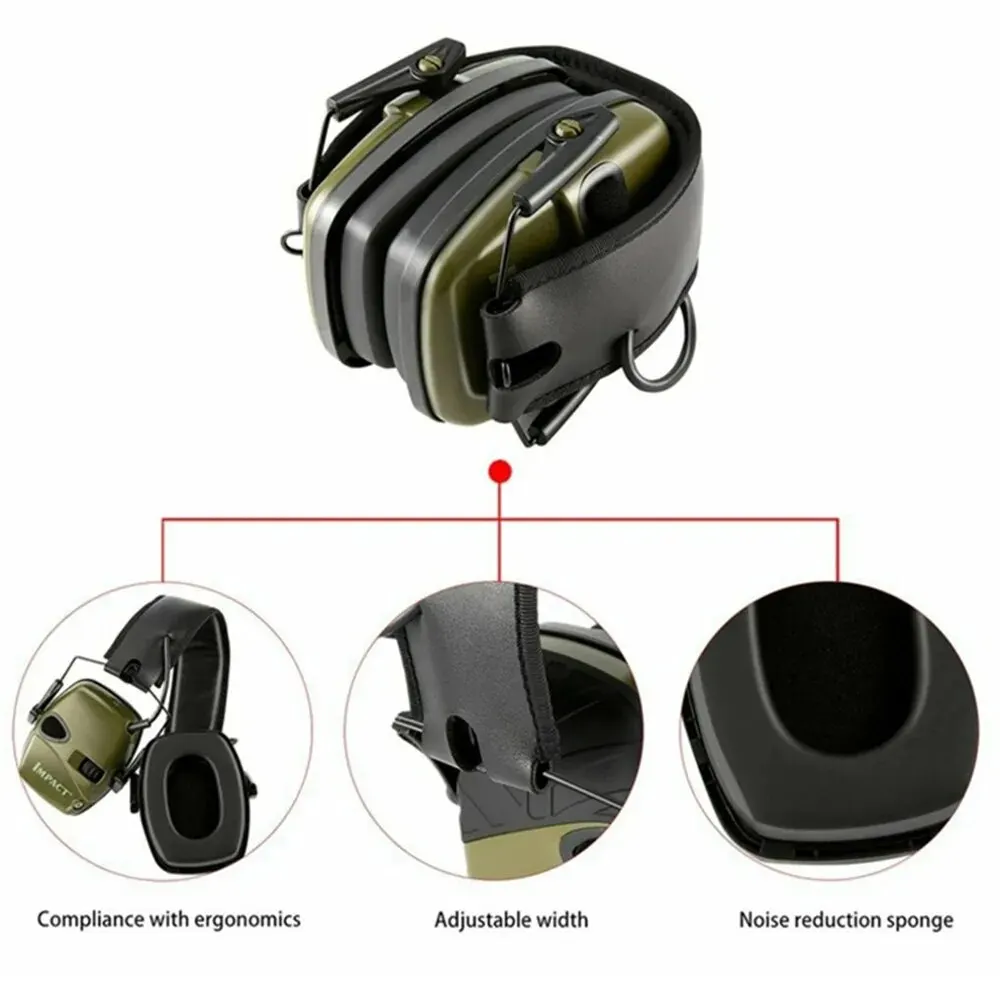 Honeywell Tactical Electronic Shooting Earmuff Anti-noise Headphone Sound Amplification Hearing Protection Headset Foldable