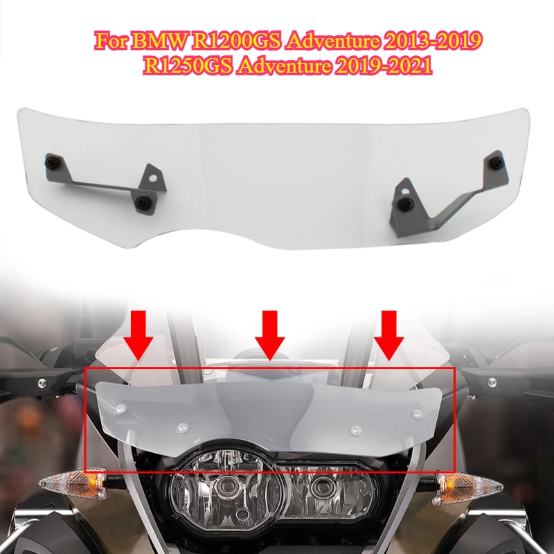 

motorcycle R1200GS R1250G Adventure Windshield Extension Spoiler For BMW R1200GS Adventure 2013-2019 R1250GS Adventure 2019-2021