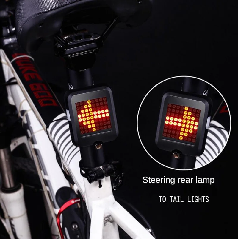 Bicycle Smart Sensor Turn Signal Lights Usb Rechargeable Bicycle Taillights MTB Cycling LED Rear Lamp Bike Left/Right Turn Light