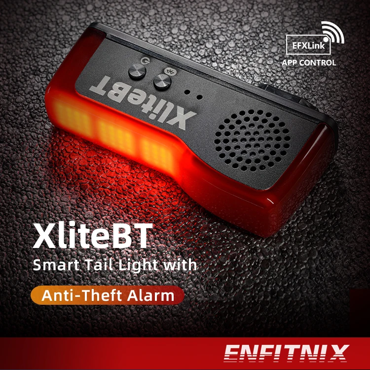 Умный задний фонарь XliteBT с сигнализацией вора, зарядка через USB, светодиодный ночной сигнальный светильник, Bluetooth, противоугонная сигнализация, задний фонарь для велосипеда