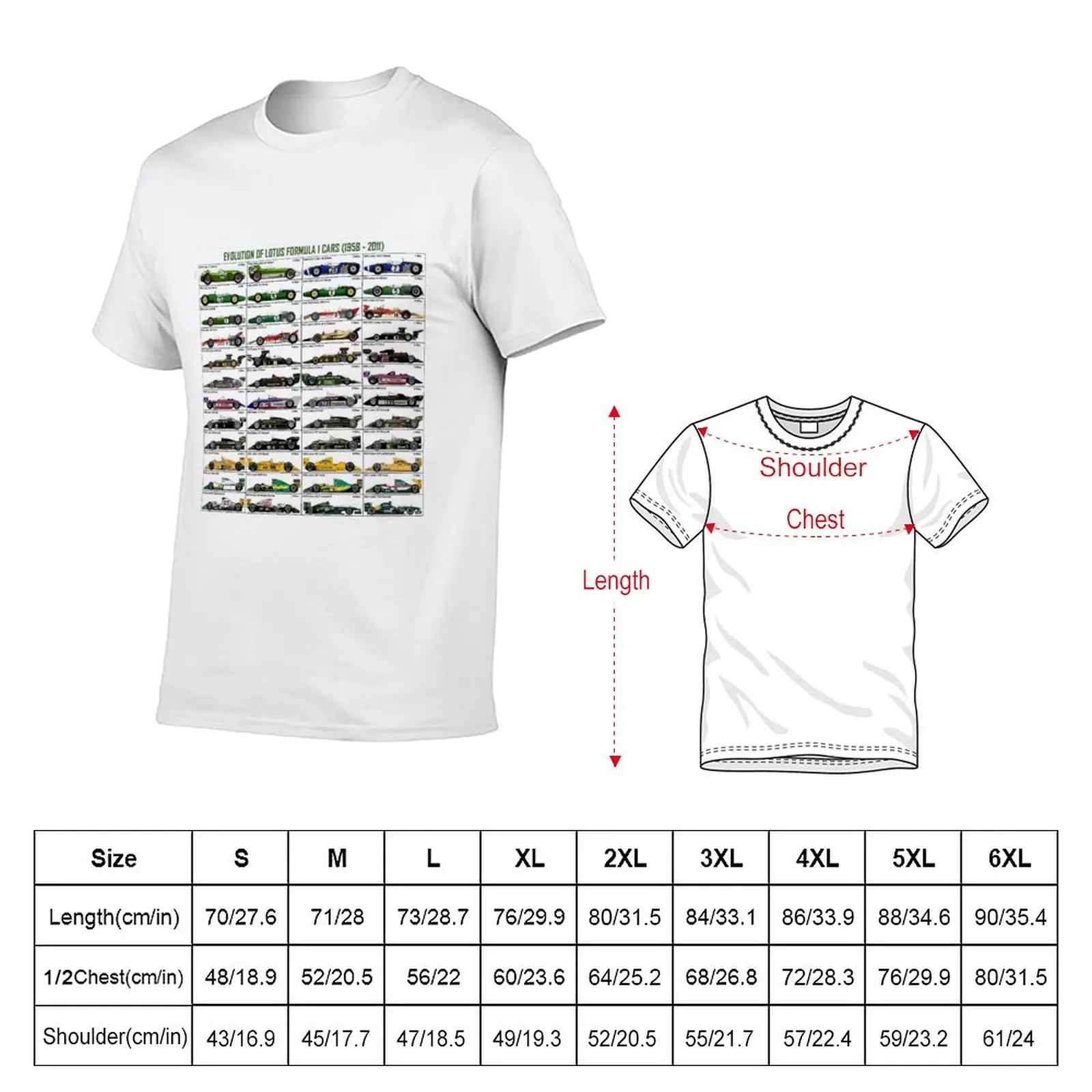 Evolution of Lotus F1 Cars T-Shirt blacks anime cute tops mens graphic t-shirts pack