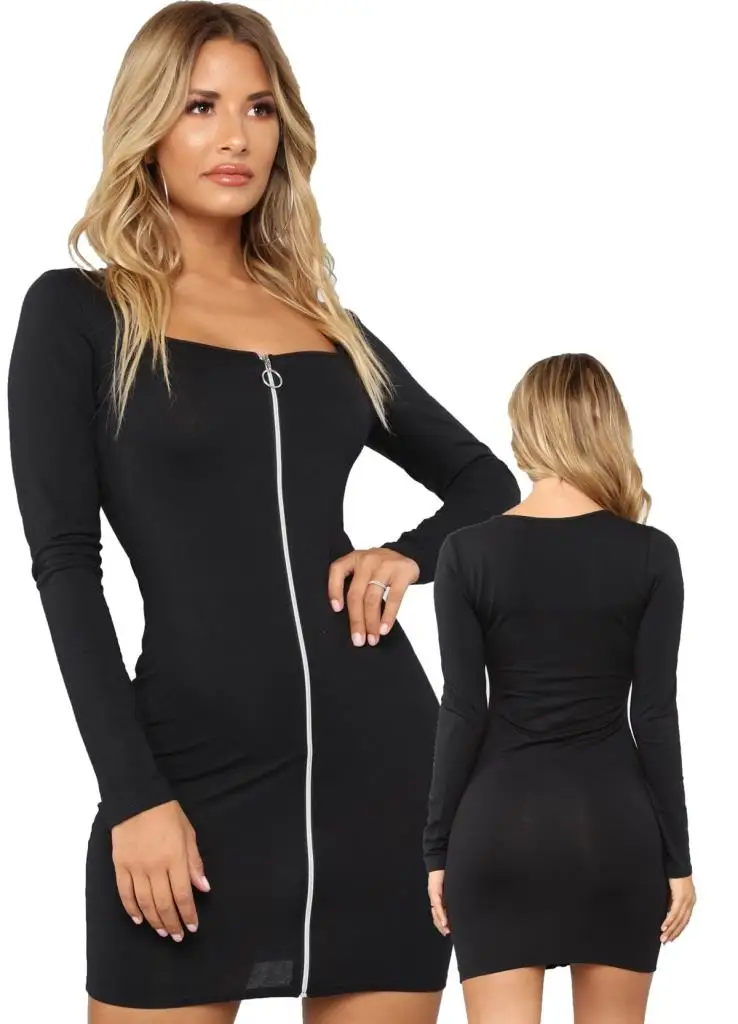 Zipper Mini Vestido
