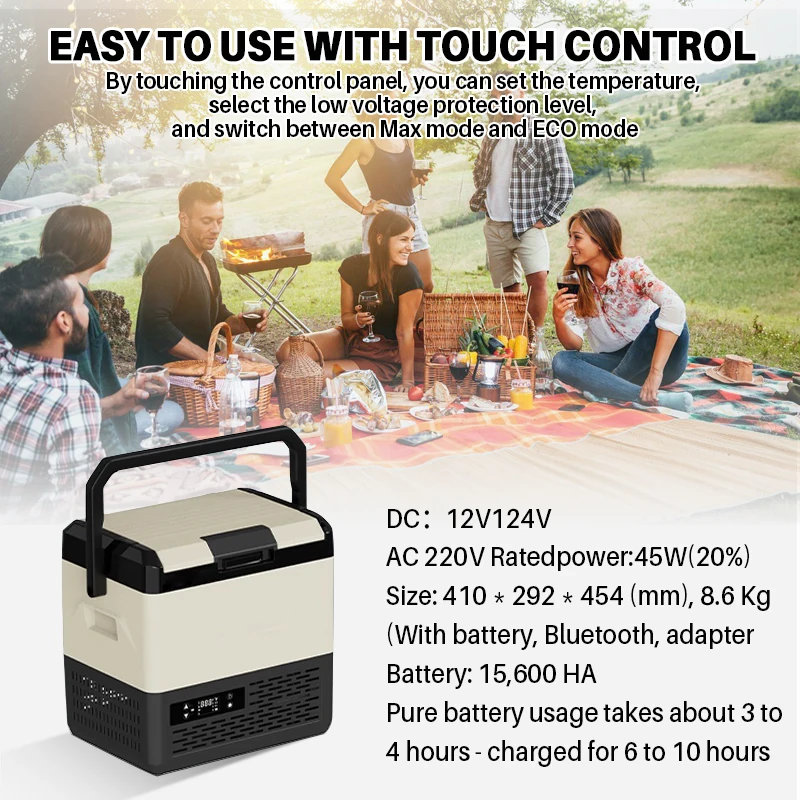 Treeligo 12L 12V 24V MINI Przenośna Lodówka Samochodowa Mini Lodówka Zamrażarka na Kemping Pikniki Kamper Dom Kompresor Szybkie Chłodzenie