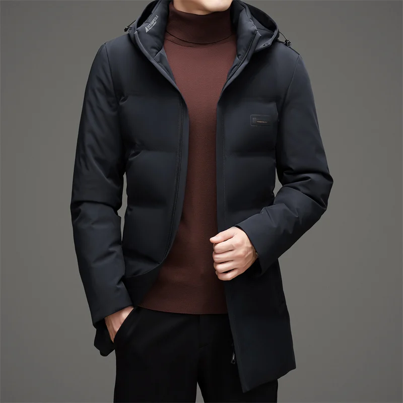 2024 new arrival winter jacket 90% white duck down jackets men,mens fashion thicken warm parkas trench coat size M-4XL