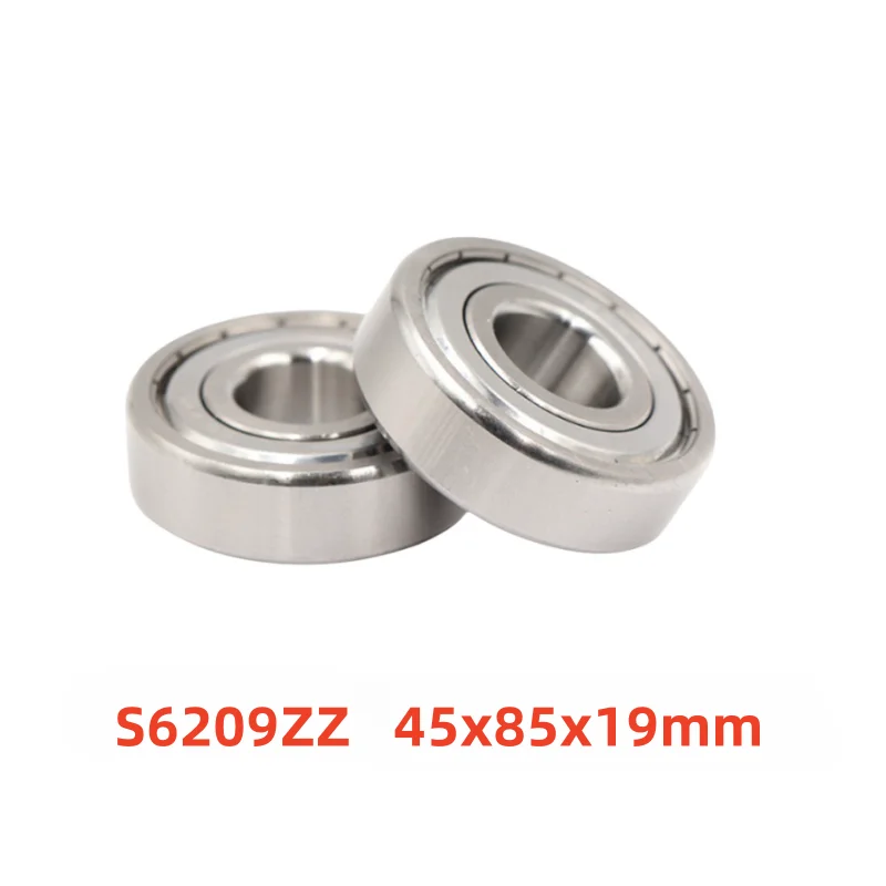 

2pcs stainless steel bearing S6209ZZ 45x85x19mm deep groove ball bearing S6209 S6209Z 6209 45*85*19 mm