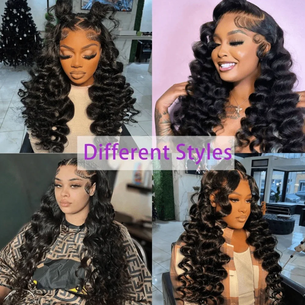 13x4ディープウェーブレースフロントウィッグ人毛プレプラッキング済み200%密度13x6 HD透明レースフロントウィッグ人毛ウィッグ人毛