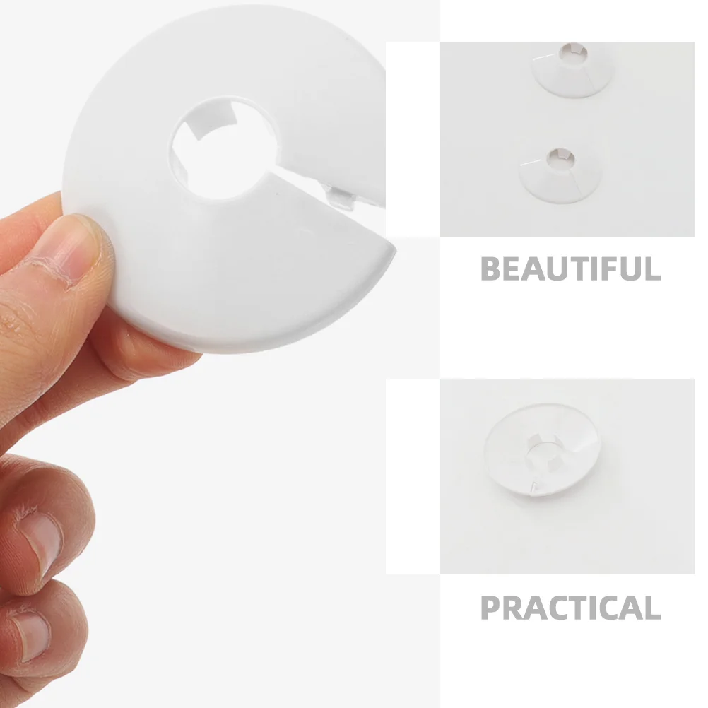 2pcs Split Flange Triangular Valve Decorative Cover Round Wall Hole Pipe Covers