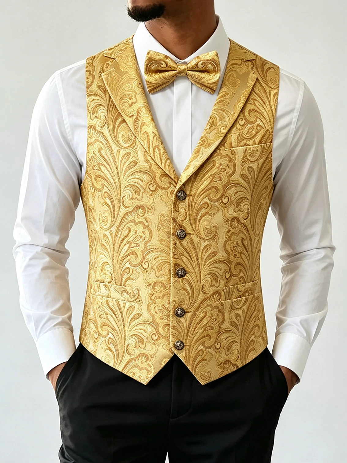 Formal Vest Waistcoat - VERVEROW Men's Fashion Notched Lapel Collar