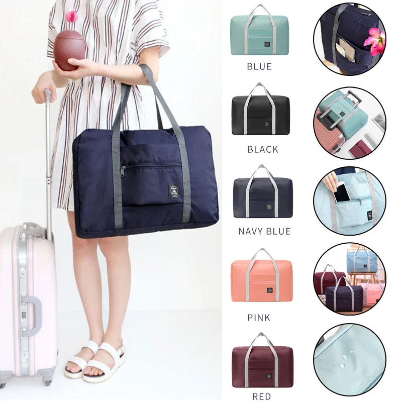 

Large Capacity Foldable Travel Duffel Bag, Lightweight Carry on Weekend Sports Bag for Women Girls, Unisex Overnight Trip Bag