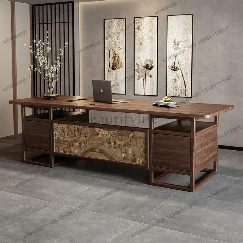 YJ Song Dynasty aesthetics executive desk room offices office desks and workstations Computer desk negotiation meeting table