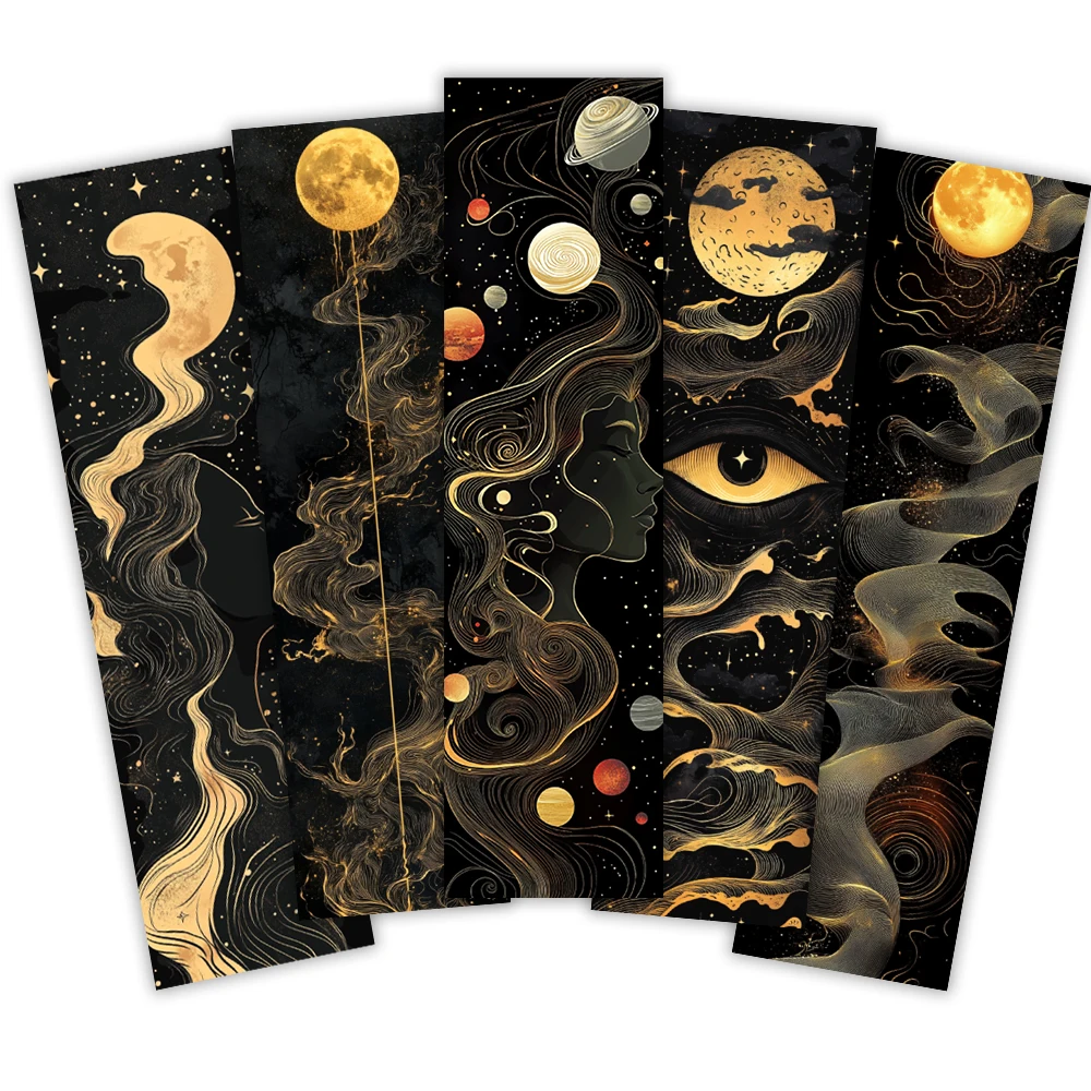 

32pcs, Black Gold Series Bookmarks, suitable for back-to-school season, Christmas, Halloween, teachers, readers, and birthdays.