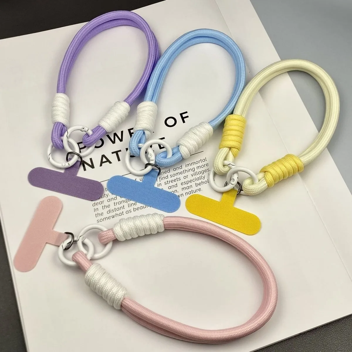 

phone charm lanyard dopamine short mobile phone lanyard double ended braided wrist rope to prevent loss