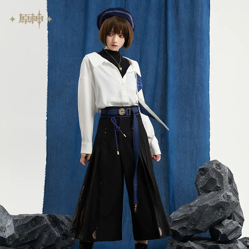 

[Genuine] miHoYo Game Wanderer Pants Genshin Impact Wanderer Theme Series Wide-leg Pants Clothing Casual Pants Cosplay Xmas Gift