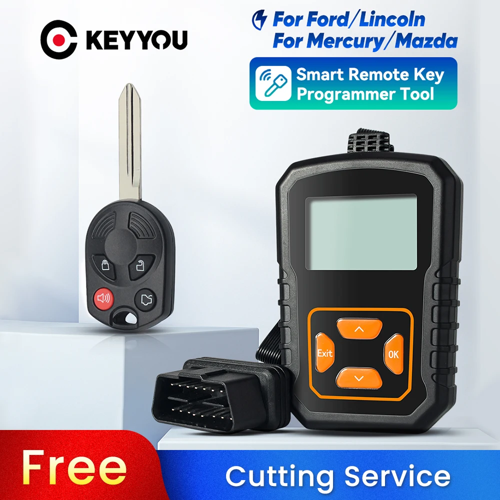 KEYYOU OUCD6000022 164R7040 For Ford Edge Escape Freestyle Flex Taurus Fusion OBD Program Remote Key 315Mhz At Home Programming