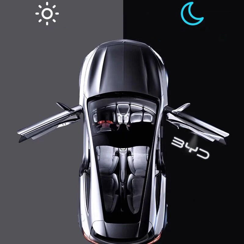 For BYD EV Seal Dolphin DM-i ATTO 3 Qin Pro Tang Yuan Song Sealion 07 Logo Car HD Door Welcome Light Led Projector Lamp 1/2PCS view 2