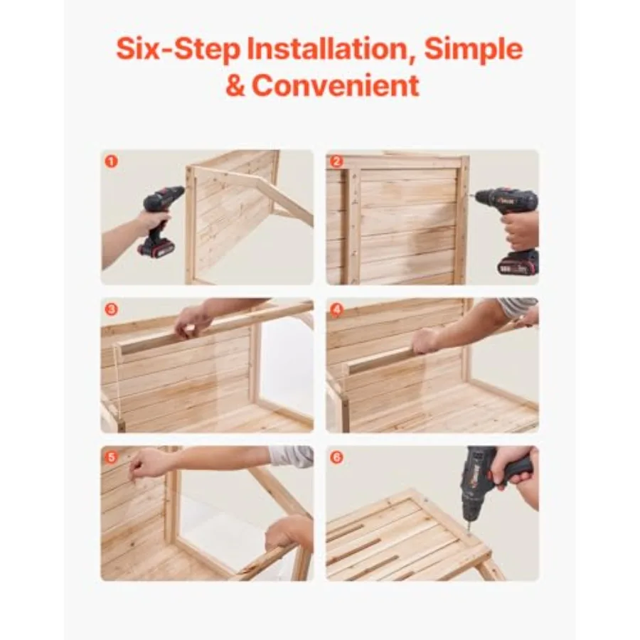 قفص هامستر قزم 48 × 20 × 20 بوصة من الأكريليك الخشبي للوصول إلى سطح داخلي بيج للحيوانات الصغيرة للحيوانات الأليفة الصغيرة مع ديسي سهل الفتح #4