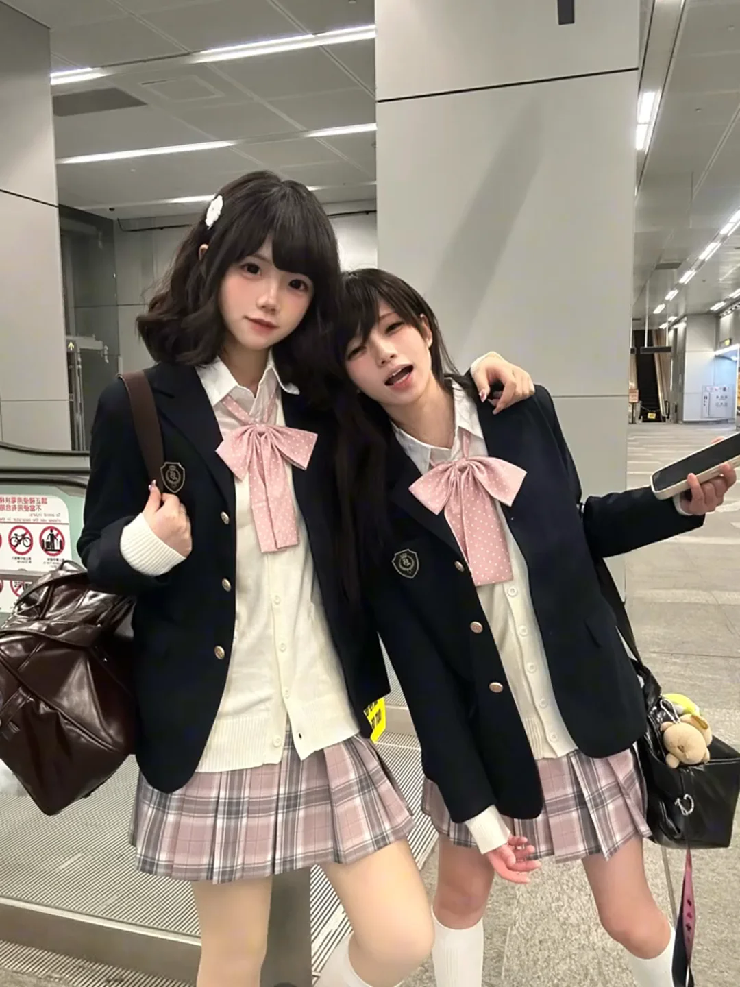 

Original Japanese Style JK Uniform Coat Women's Autumn Winter Knitted Shirt Skirt Set High Waist Pleated Skirt Long Sleeve
