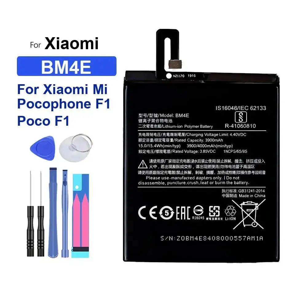 

For Xiaomi MI Pocophone F1 Poco Mobile Phone Battery BM4E 4000Mah High Compatibility