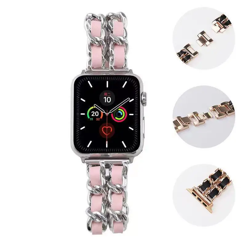 Metal link strap For Apple watch Ultra 49mm 9 8 7 45mm 41mm Stainless Steel Smart Watch Band For iwatch 6 5 4 3SE 44mm 42mm 40mm