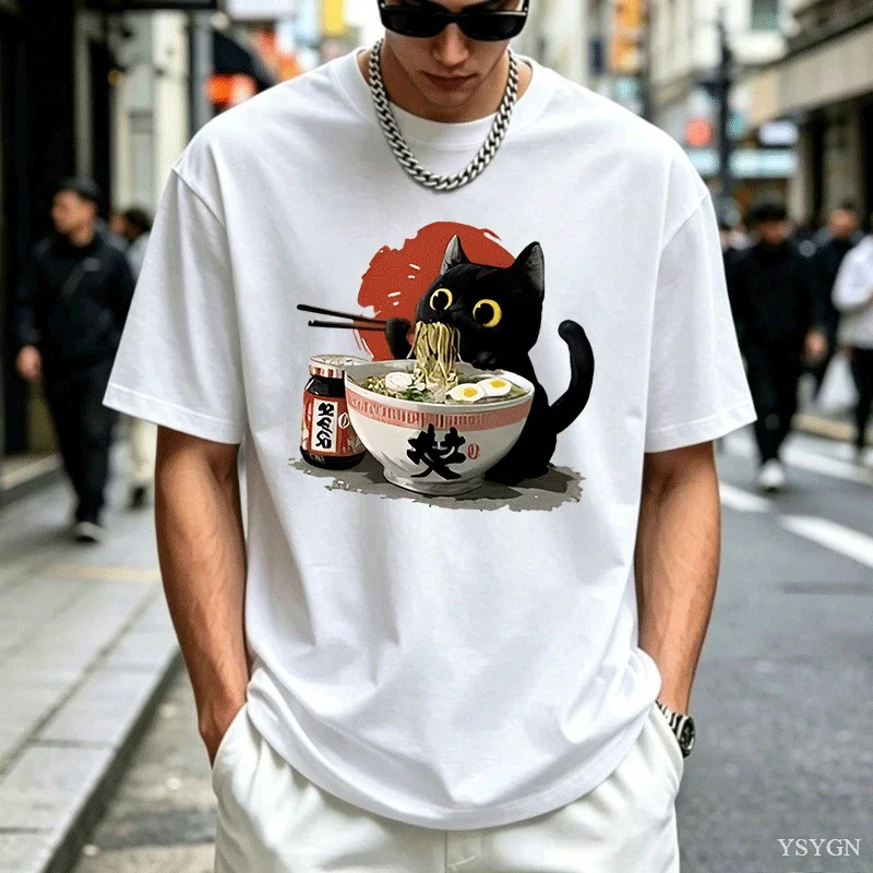 Kawaii Ramen T-Shirt Funny Asian Foo Grh Tee Men Women Short Sve Oneck Tshirt Streetwear Comfortable 2026 New Model Short-sleeve