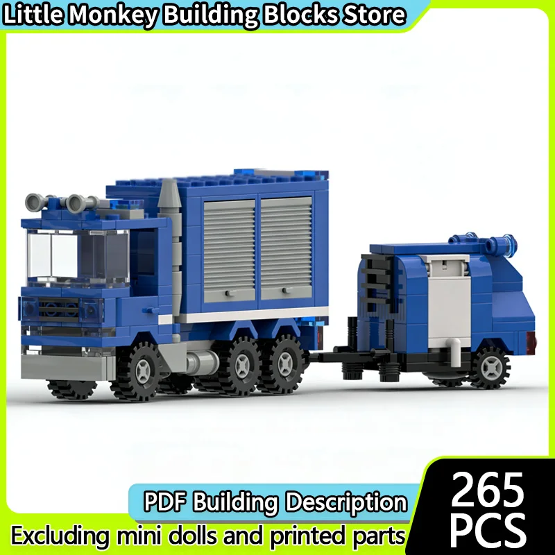 City Car Model MOC Building Bricks Police Special Support Trailer Modular Technology Children Holiday Gifts Assemble Toys Suit