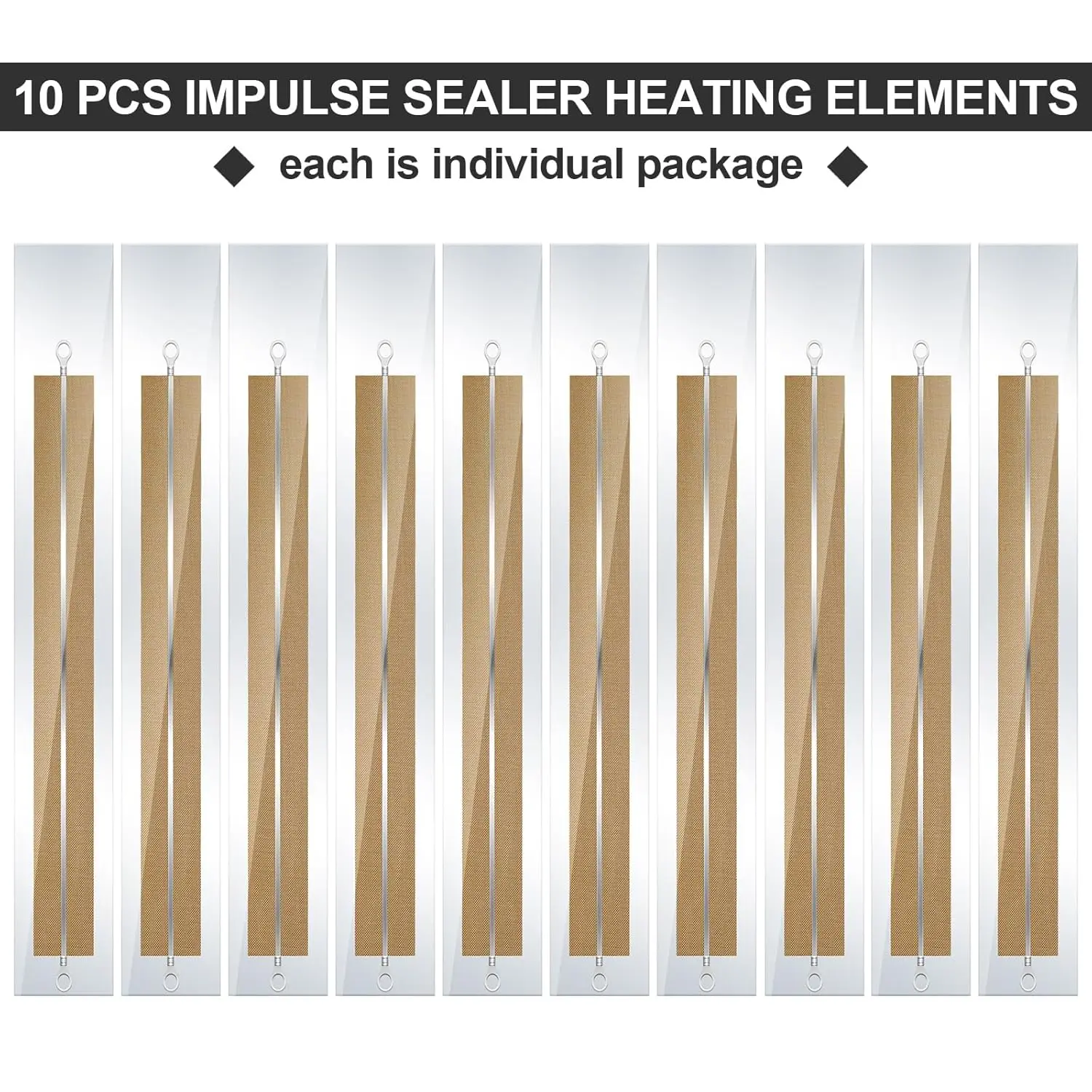 

2 шт. запасных частей для импульсного запайщика, 10 шт. термосвариваемых лент, сменный нагревательный элемент для импульсного запайщика, 30/40/50 см