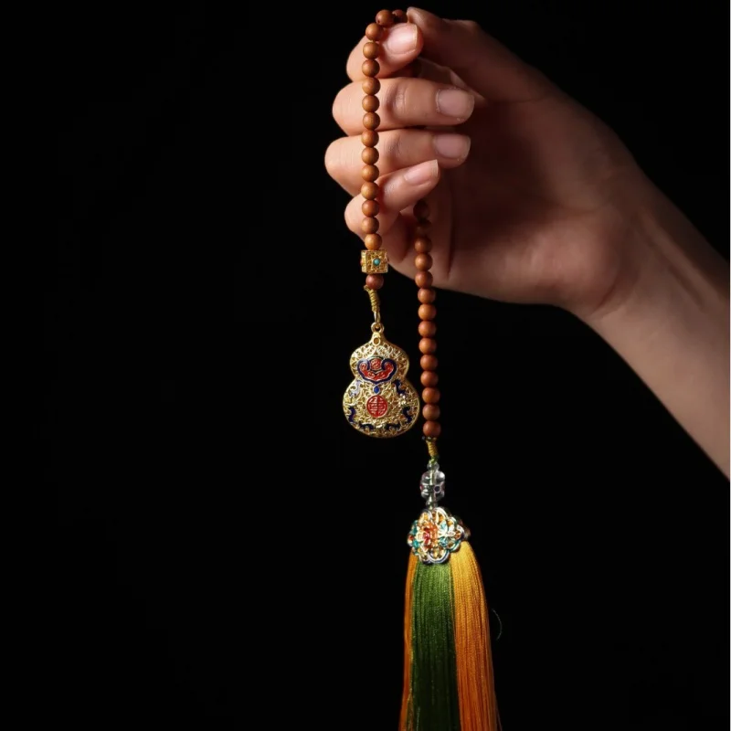 

UMQ Laoshan Barbie Sandalwood DIY Bracelet Accessories Tassel Hanging Piece Pendant Ethnic Style Handheld Buddha Beads String Pe