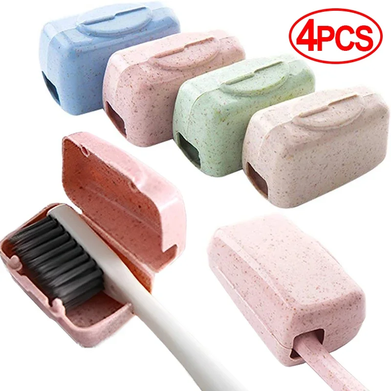 4/5Pcs Toothbrush Head Cover Caps Portable Tooth Brush Holder Protector Case for Travel Outdoor Camping Bathroom Organizer