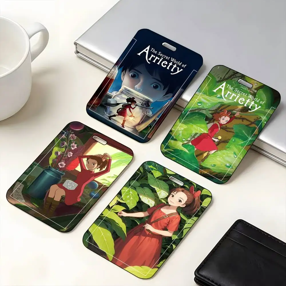 

1 шт. Защитный чехол для ID-карт The B-Borrowers Arrietty Anime, для школьных, проездных и карт питания, с функцией легкого выталкивания
