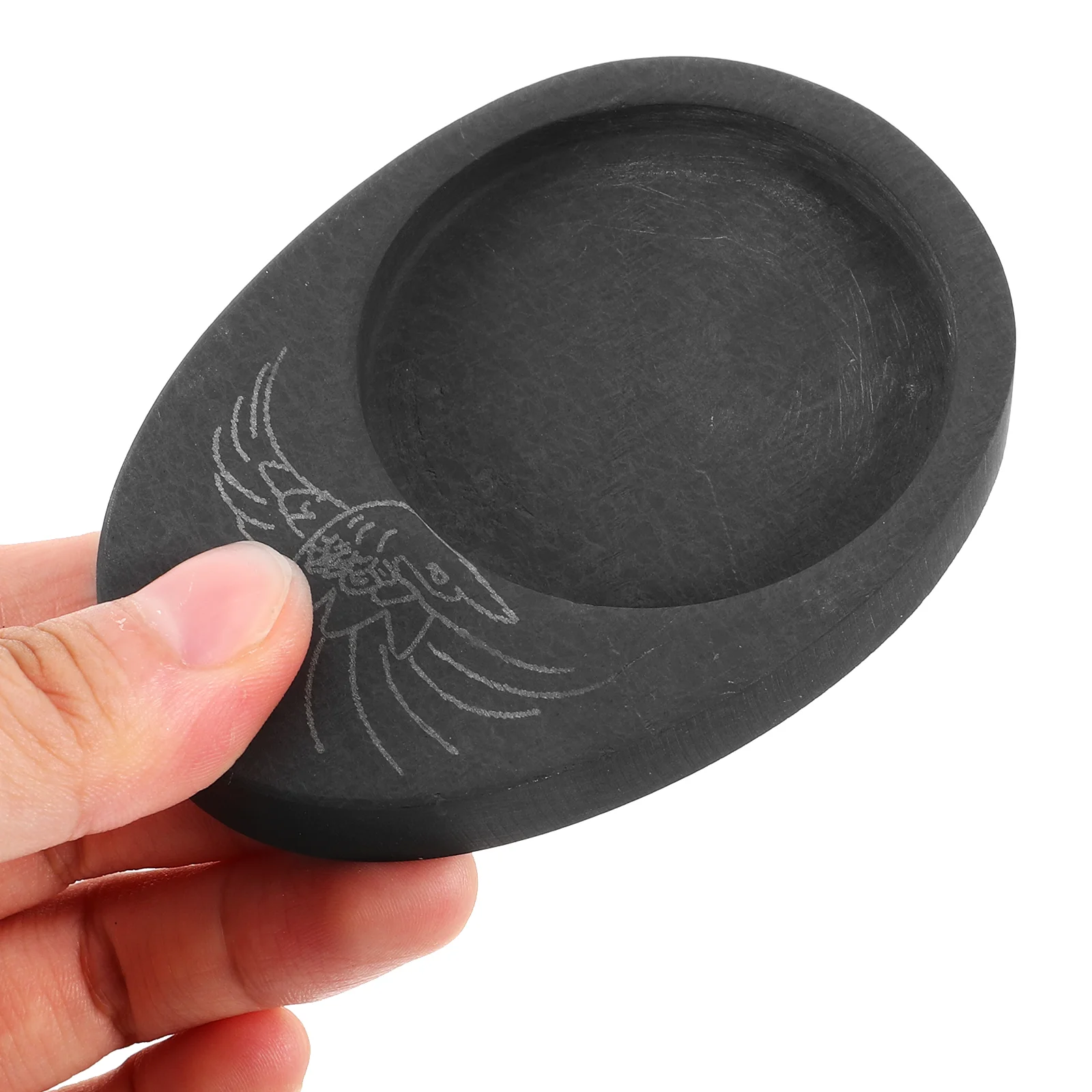 The Four Treasures of Study Calligraphy Student Inkstone Brush Holder Sumi Painting Inkslab