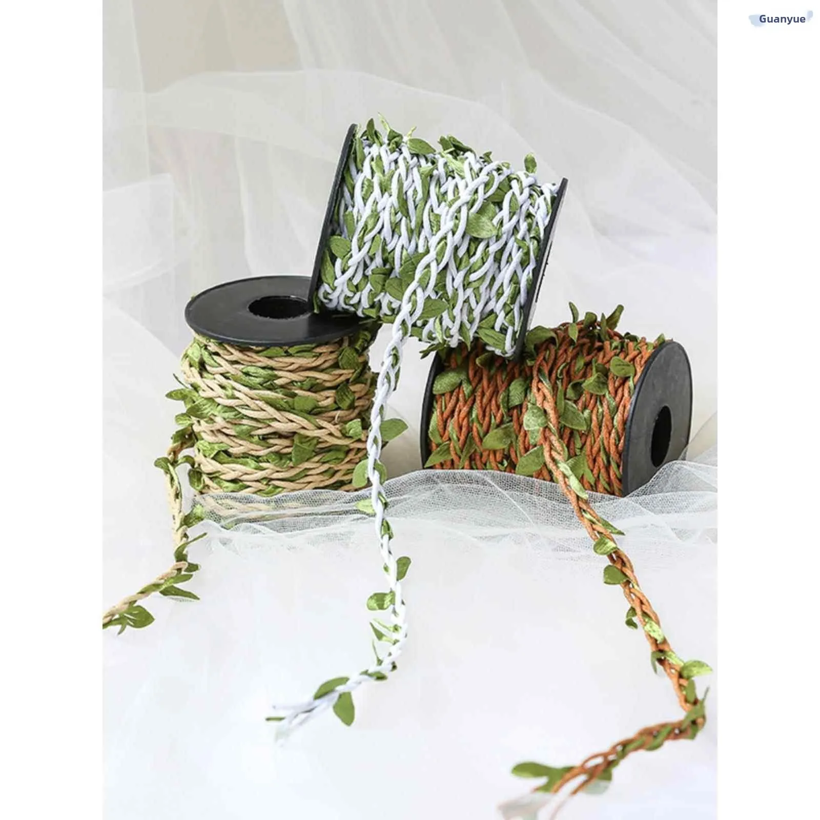 Decorative Faux Vine Branches Hide And Beautify Air Conditioner Water Pipe Cables Tangle-Free Organizing Tools Green Leaf