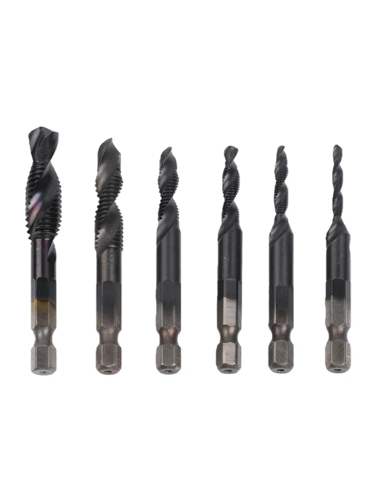 Wood Drilling Tools Composite Tap Set 6 Piece Set Enhanced Functionality Integrated Storage Box For Woodworking 4*0.7