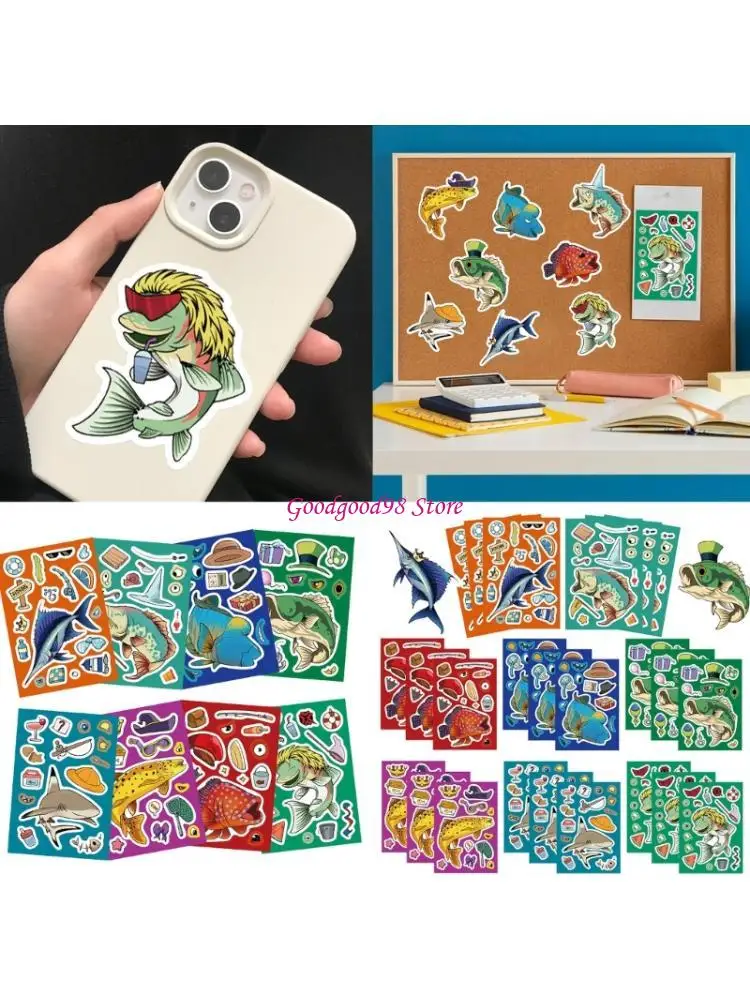 No Residues PVC Stickers Waterproof Fishing for Personalizing Electronics 