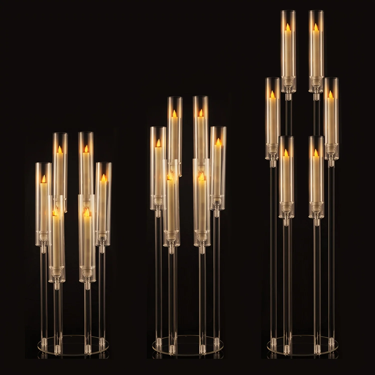 Multi Functional Acrylic Candle Holder - Perfect Weddings, Parties, Decorations | Ideal Choice For Valentine's Day,